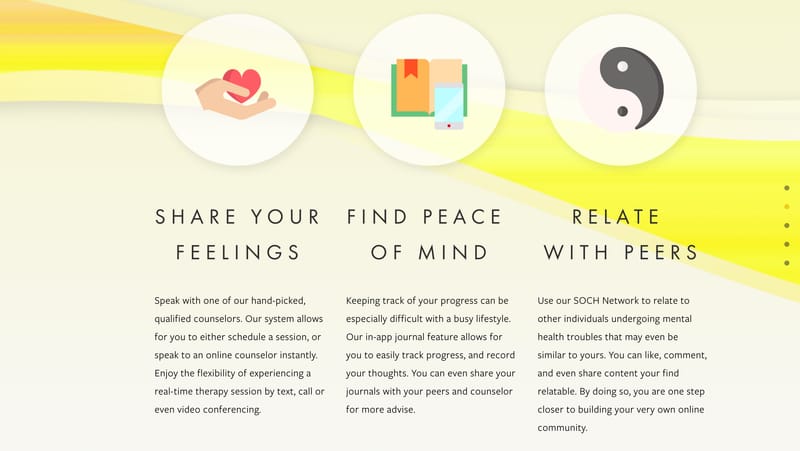 SOCH app onboarding screen