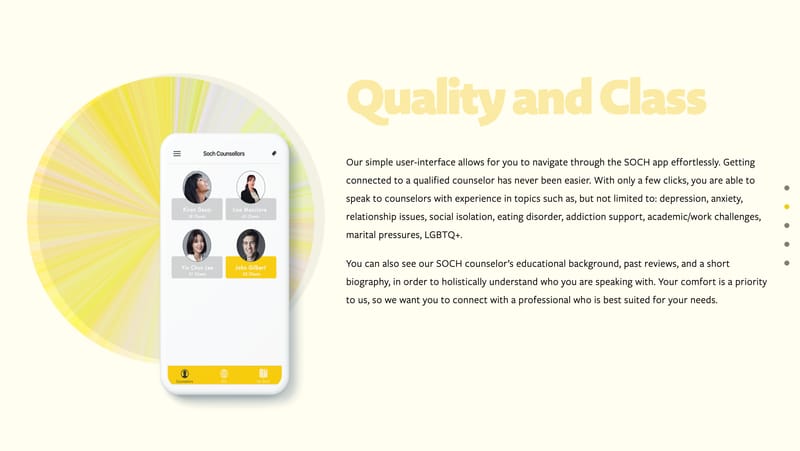 SOCH app mood-tracking dashboard