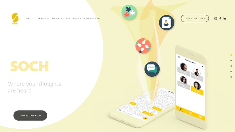 SOCH app session summary screen